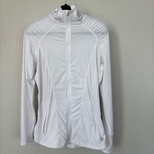 Coolibar White Jacket with Hood Size S